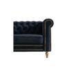 Chesterfield - Velvet Sofa 84.65" For Living Room - Black - Image 9
