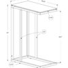 Accent Table, C - Shaped, Tempered Glass, Contemporary & Modern - Black - Image 6