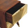 Avora - Brass Embossed 2 Drawer Nightstand - Brown / Golden - Image 6