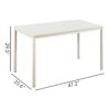 Harry - Contemporary Wood And Metal Computer Desk With Heat Resistant Surface - Ivory - Image 2