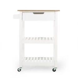 Tattnall - Kitchen Cart With Wheels - White