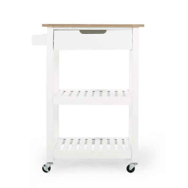 Tattnall - Kitchen Cart With Wheels - White