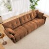 3 Seater Sofa Set Frame, Cover - Burnt Orange - Image 11