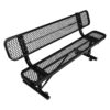 Outdoor Bench With Backrest - Black - Image 4