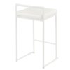 Fuji - Contemporary Stackable Counter Stool (Set of 3) - White - Image 4