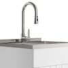 Shaker - Modern Wide, Laundry Cabinet With Faucet And Stainless Steel Sink - White - Image 4
