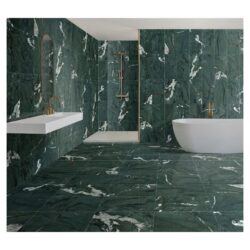 Diamond Polished Marble Tile For Wall And Floor Stone 12 X 24" - Green / Green Multi