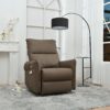 29.92" 270 Power Swivel Rocker Recliner Chair, Electric Glider Reclining Sofa With USB Ports, Power Swivel Glider, Rocking Chair Nursery Recliners For Living Room Bedroom - Brown - Image 9