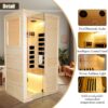 Single Person Spruce Far Infrared Sauna Hair - Natural - Image 9