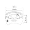 15" Propane Tabletop Gas Fire, 40000 Btu Round Steel Fire Pit For Outdoor Living Room Garden Balcony - Black - Image 3
