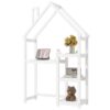 House-Shaped Wooden Writing Desk, Kids Study Table, Bookshelf & Toy Storage - White - Image 8