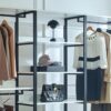 Fiona - Freestanding Walk In Wood Closet System & Metal Frame Melamine - White - Image 8