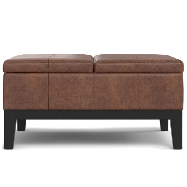 Dover - Lift Top Coffee Table Storage Ottoman - Brown