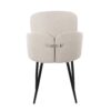 Dahlia - Contemporary Dining Chair (Set of 2) - Cream / Black - Image 5