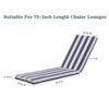 Outdoor Lounge Chair Cushion Replacement Patio Funiture Seat Cushion Chaise Lounge Cushion - Blue Striped - Image 5