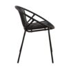 7 Piece Outdoor Modern Dining Set With Stackable Chairs - Black / Teak - Image 6