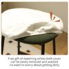 Modern Bar Stools Comfortable & Stylish Counter Height And Bar Height Bar Stools, Soft Fabric Upholstered, Backless For Kitchen (Set of 2) - Green - Image 7