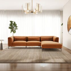 Laley - Right Facing L-Shaped Sectional - Burnt Orange