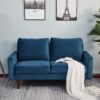 Luxurious Comfort Stationary Loveseat - Space Blue - Image 12
