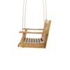 Alejandro - Exotic Acacia Wood Porch Swing With Slat Panel Seating - Teak - Image 7