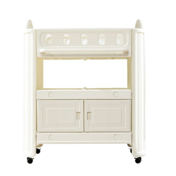 Eco Friendly Hdpe Baby Diaper Changing Table With Removable Safety Belt And Easy Clean Surface - White
