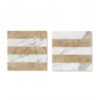 Elegant And Waterjet Polished Marble Tile For Floor And Wall Stone - White / Gold - Image 2