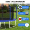 168.11" Trampoline With Basketball Hoop, Astm Approved Reinforced Type Outdoor Trampoline With Enclosure Net - Blue - Image 11