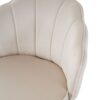Elegant Shell Shape Off White Velvet Bar Chair Plated Metal Legs For Coffee Shops And Restaurants (Set of 2) - Gold - Image 11