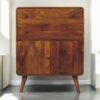 Curved Nordic Charm Cabinet - Brown - Image 10