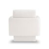 360° Modern Swivel Accent Chair Round Armchair, Thick Padded Single Lounge Sofa Upholstered Comfy - Cream - Image 5