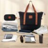 Hardshell Luggage Sets 3 Piece Carry - On Suitcase Double Spinner Wheels With Tsa Lock - Black - Image 3
