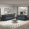 Modern Comfy Upholstered Sofa Cloud Couch, Deep Seat Couches With Multiple Large Soft Pillows, Convertible Deep Seat Chaise Langue For Living Room - Gray - Image 7