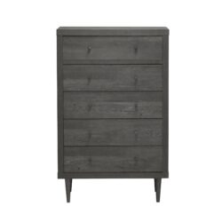 Nystrom - Mid Century Modern 5 Drawer Dresse - Gray