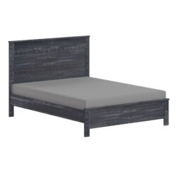 Albany - Full Bed Frame With Headboard, Heavy Duty Modern Rustic Design - Gray