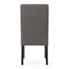 Elegant Tufted Dining Chair (Set of 2) With High Backrest - Dark Gray - Image 10