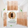 Panel Wooden Folding Room Divider - Natural - Image 20