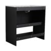 Modern 36" Bathroom Vanity With Ceramic Sink And Soft Closing Doors - Dark Oak - Image 14