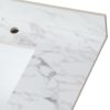 Elegant Sintered Stone Bathroom Vanity Top With Rectangular Undermount Ceramic Sink Carra - White - Image 6