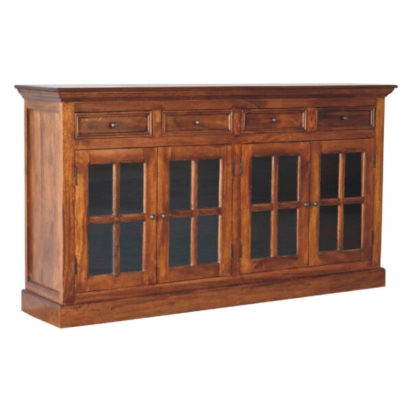 Large Glazed Sideboard - Chestnut