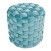 Braided - Round Ottoman - Ice Blue - Image 3