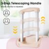 3 Piece Luggage Set Hardside Spinner Suitcase With Tsa Lock 20" 24' 28" Available - Light Pink - Image 6