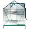 6.3'x6.2'x7' Polycarbonate Greenhouse, Heavy Duty Outdoor Aluminum Walk-In Green House Kit With Rain Gutter, Vent And Door For Backyard Garden - Green - Image 14