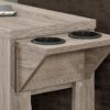 Accent Side Table, Storage, Lamp, Transitional - Taupe - Image 2