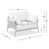 Jasper - Upholstered Patio Deep Seating Sofa - Wheat Beige - Image 10