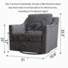 360 Degree Swivel Armchair Cotton Linen Skin - Friendly Fabric Ergonomic Design Brass Nail Decorative Armchair Living Room Chairs Bedroom Chairs Living Room Chairs Black Legs Suitable For Indoor Homes - Dark Gray - Image 7