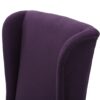 Fabric Dining Chair With High Back And Birch Wood Legs - Plum - Image 12