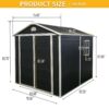 Resin Outdoor Storage Shed Kit Perfect To Store Patio Furniture - Black - Image 4