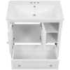 Bathroom Vanity With Sink, Bathroom Storage Cabinet With Doors And Drawers, Solid Wood Frame, Ceramic Sink - White - Image 27