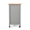 Contemporary Kitchen Cart With Wheels - Gray - Image 9