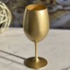 Leadingware Metallic Plastic Wine Glasses (Set of 4), Unbreakable Bpa Free Acrylic, 20Oz - Gold - Image 3